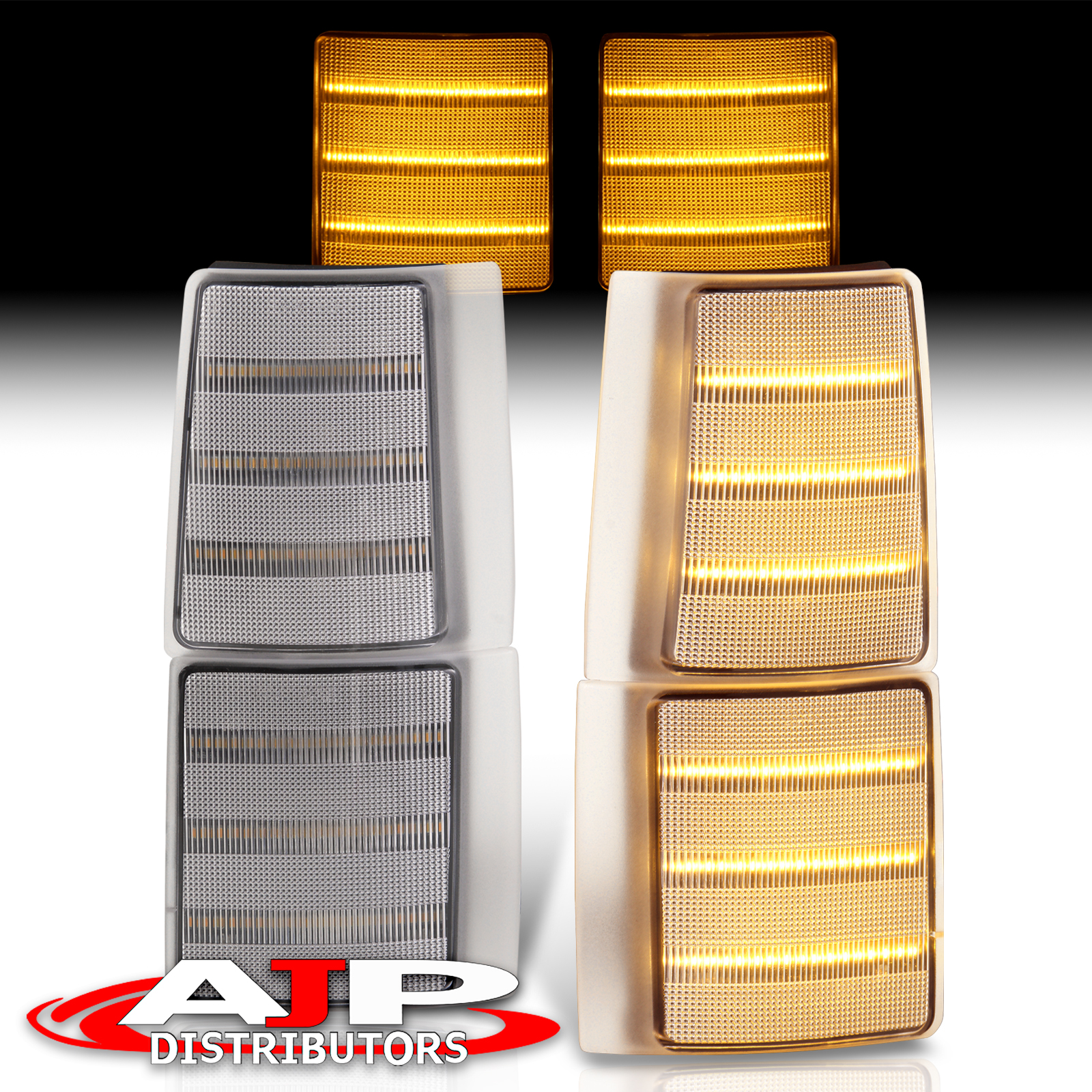 Auxbeam B21 Series 1157 LED Bulbs Amber Yellow Built In