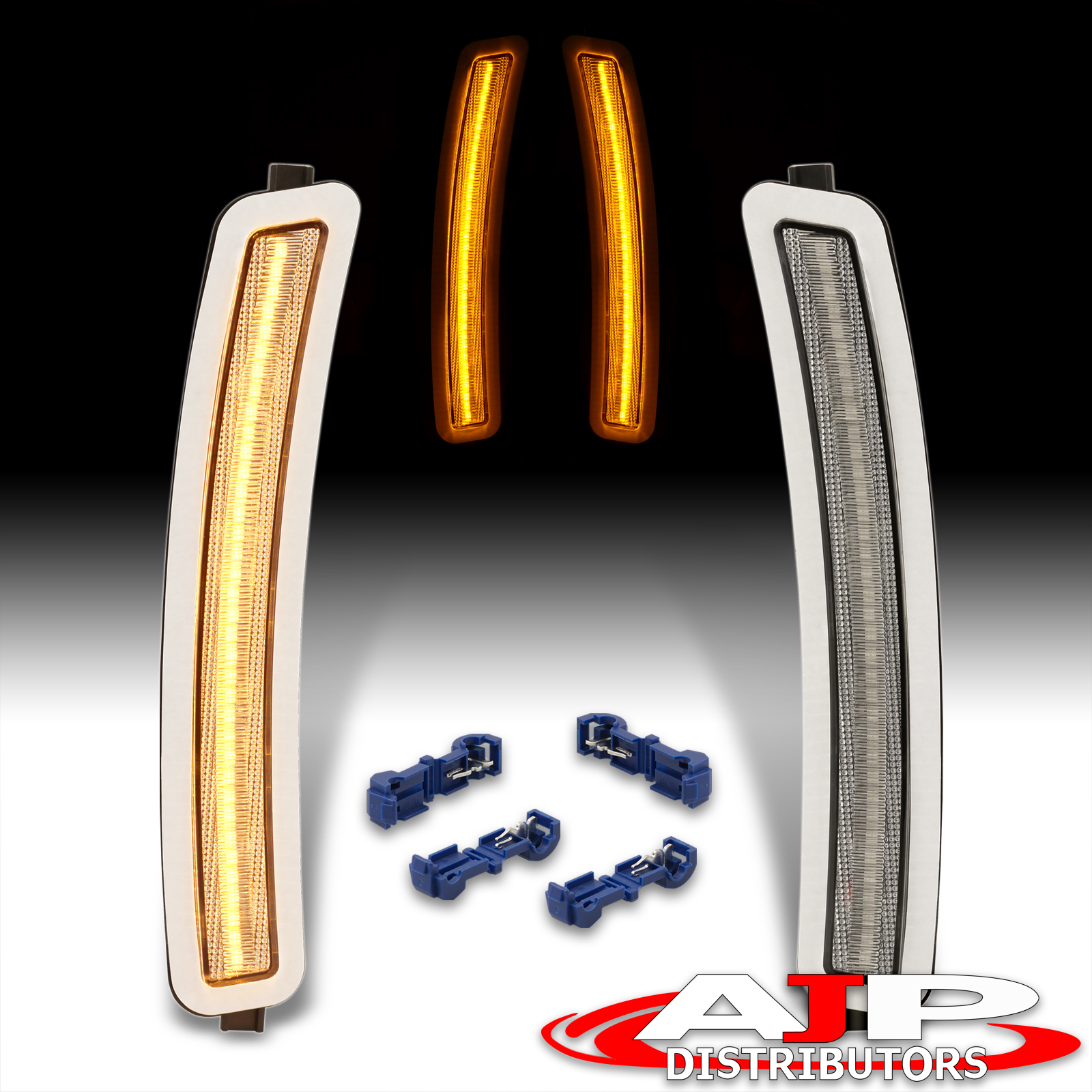Clear LED Side Markers Reflector Lamps Set For 2017-2023 BMW G30 5