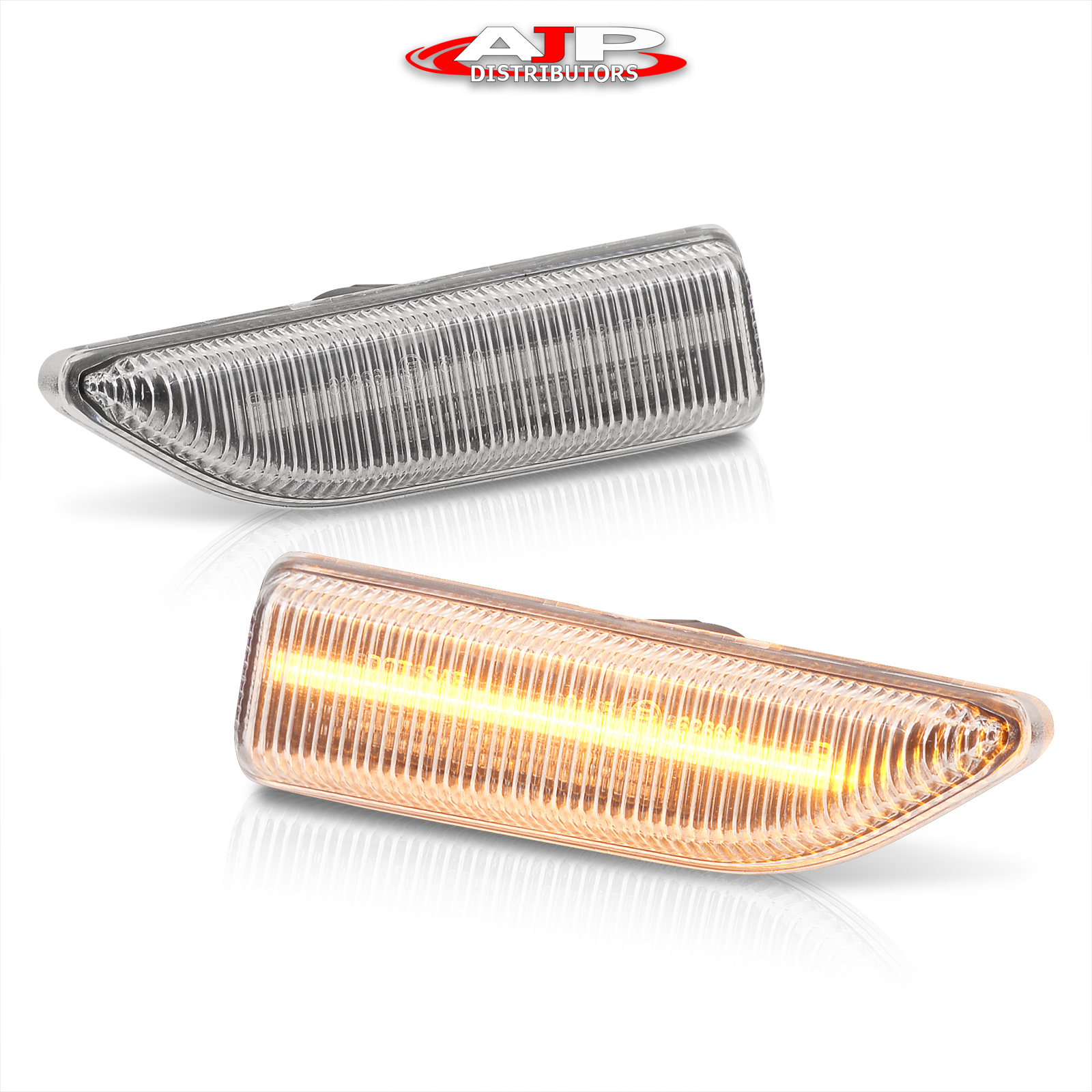 Clear LED Front Fender Side Marker Light Lamps For 2017-2023