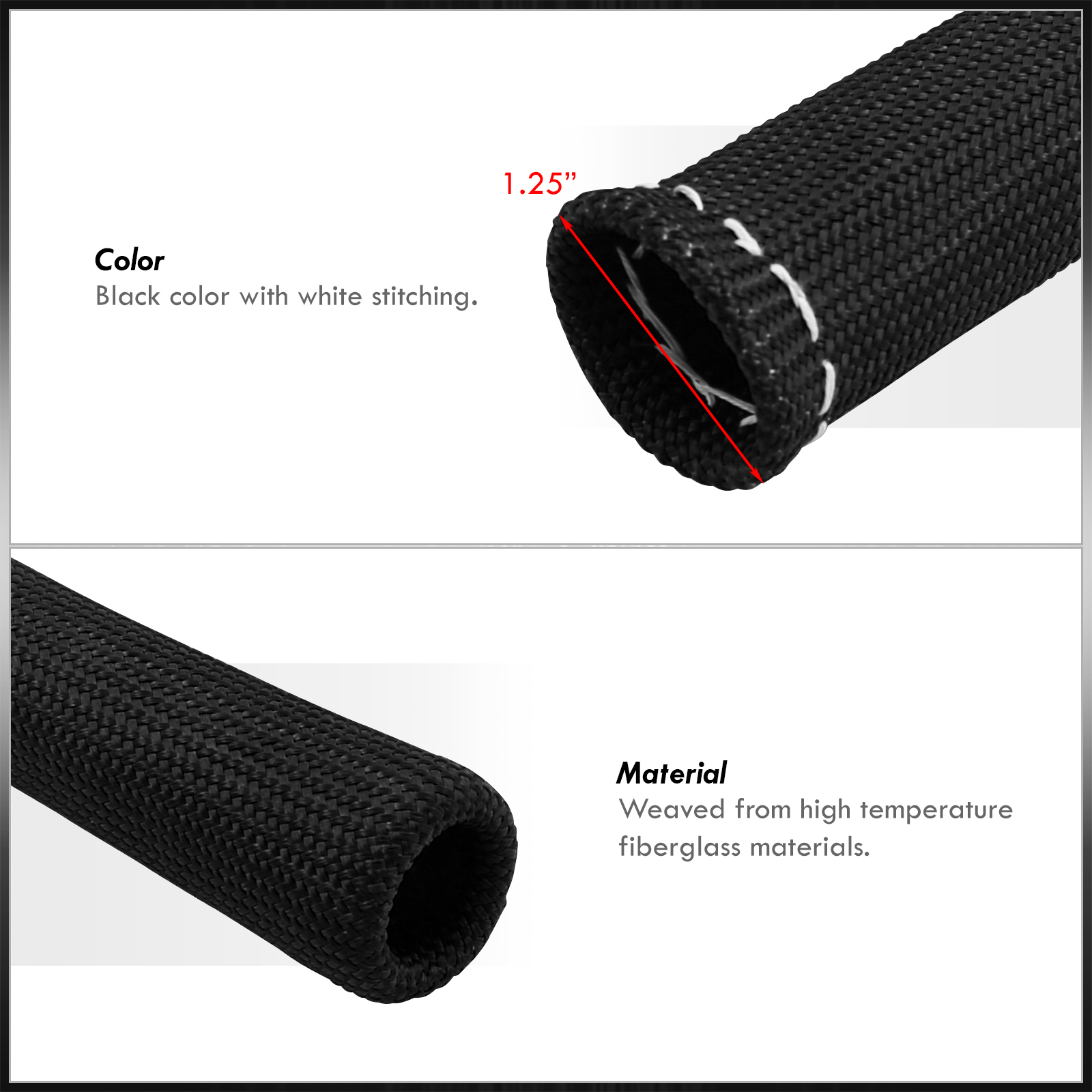 2-Pack Black Spark Plug Wire Insulator Protector Boots - 1 Inch Diameter, Shields Wires From Heat & Damage, Universal Fit