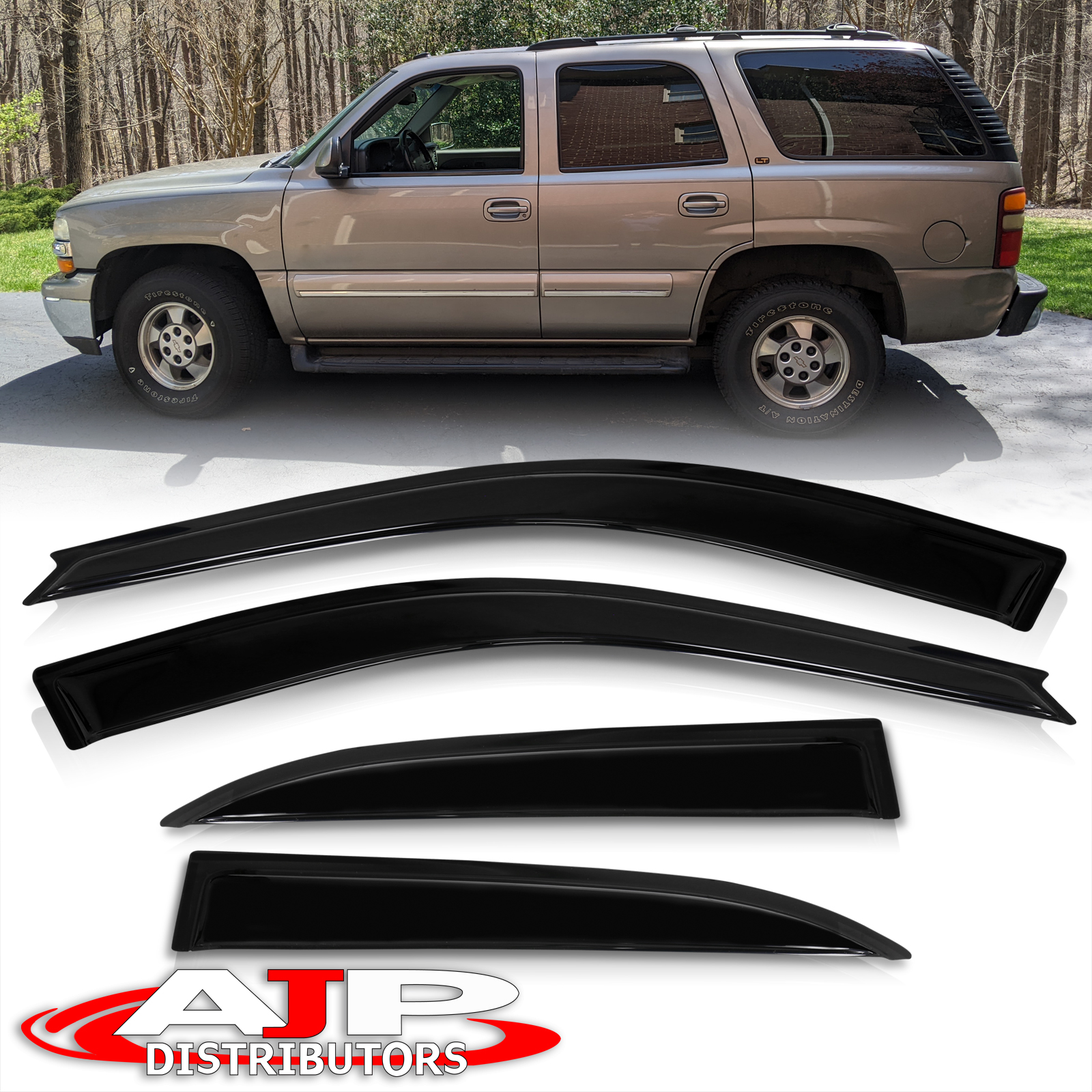 Window Visors Rain Guards For Chevy Tahoe/GMC Yukon/Cadillac Escalade 2000-2006